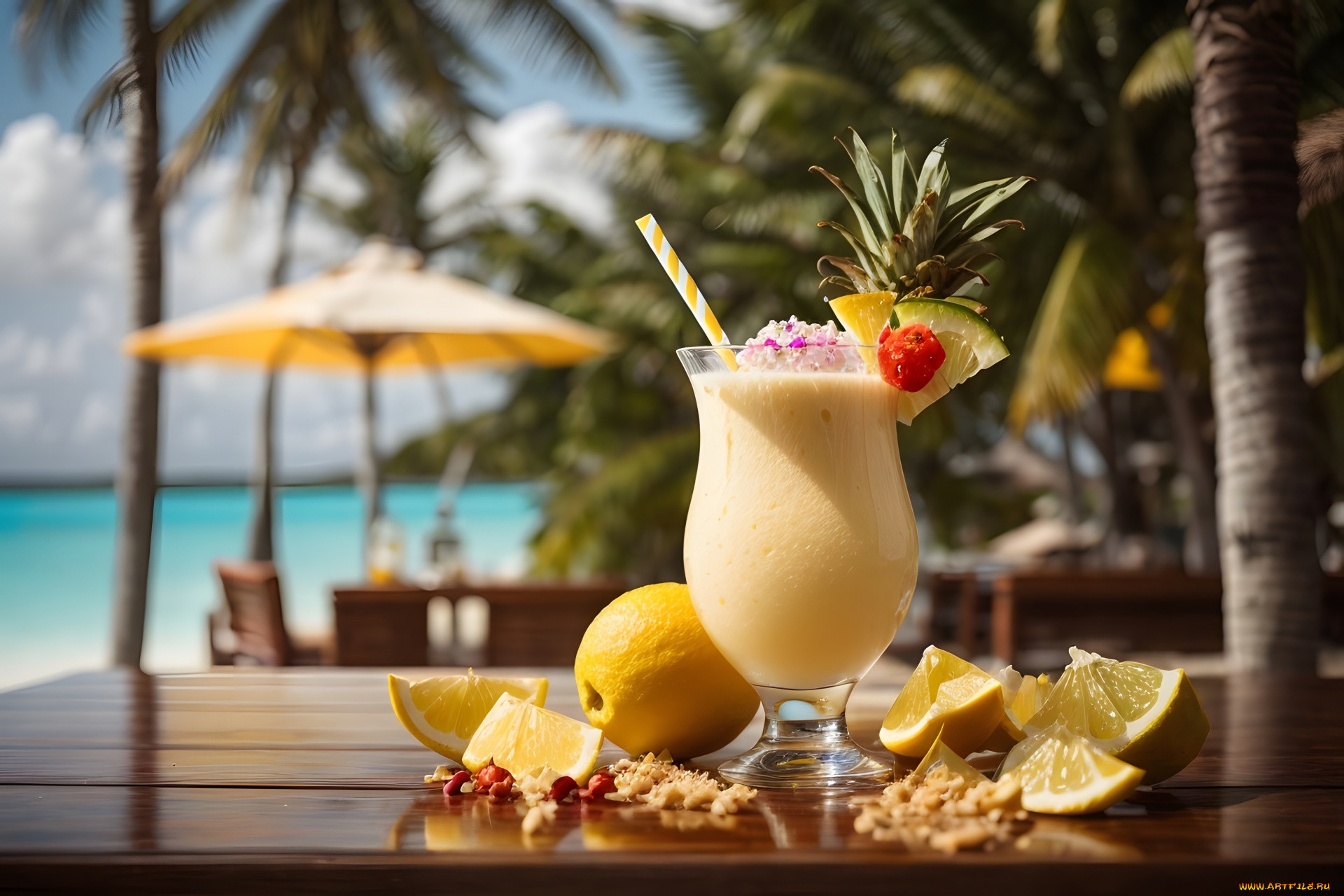 3 , -, food, pina, colada